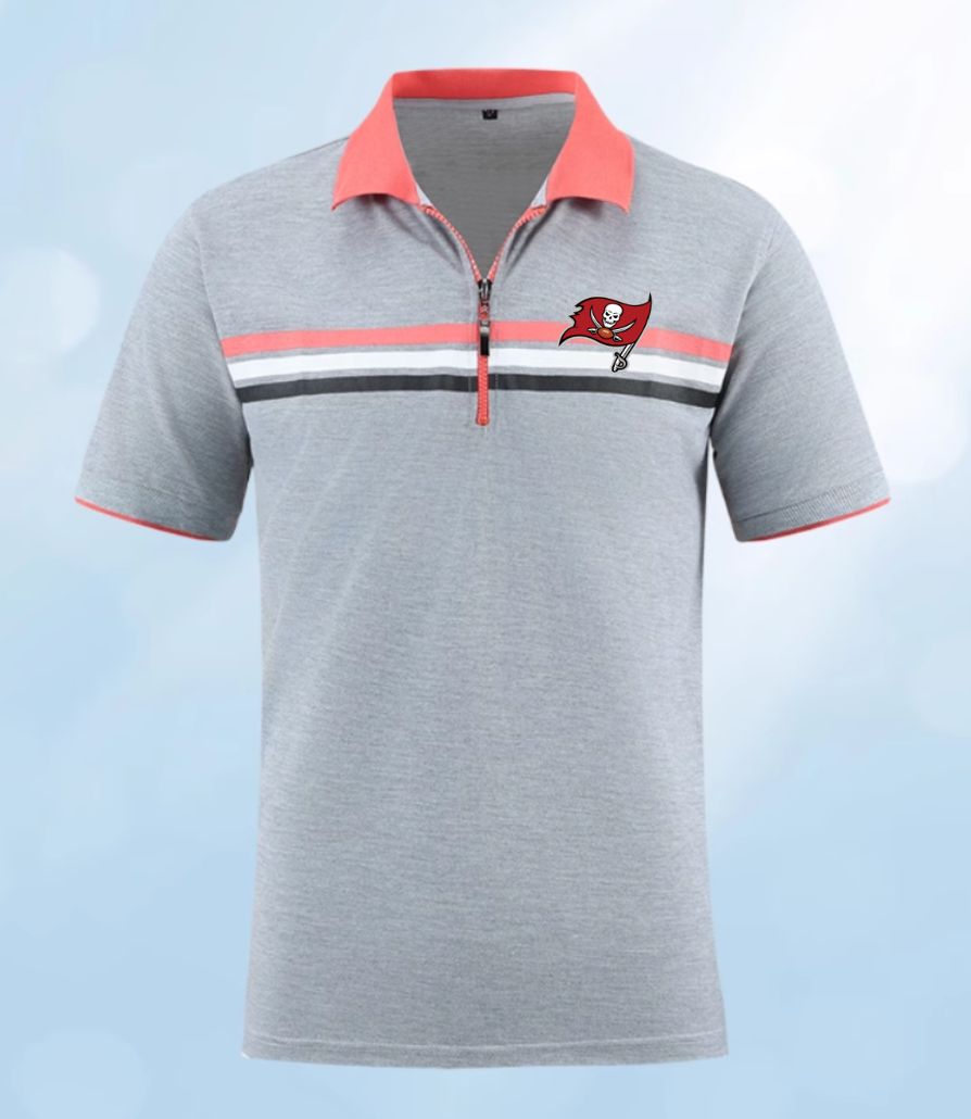 Tampa Bay Buccaneers grey Men 2025 NFL polo T shirt